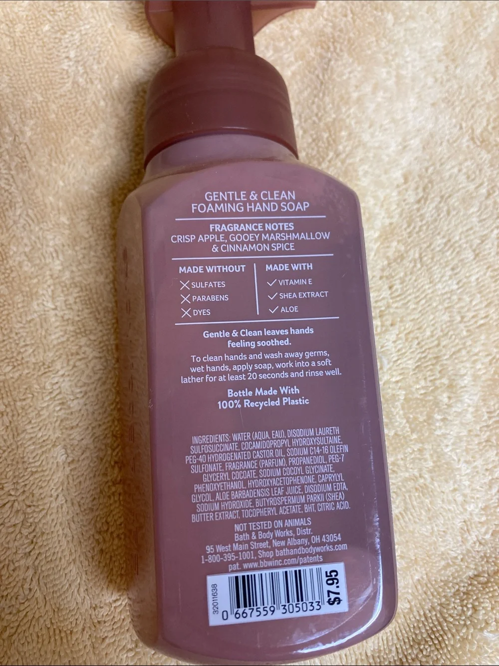 Bath & Body Works Autumn S'mores Foaming Hand Soap - Dusty Rose Bottle